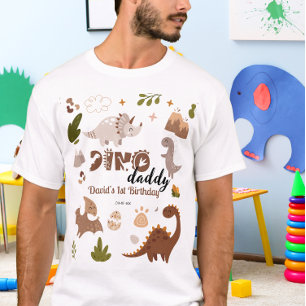 Aquarell Süße Neutrale Dinosaurier-Party Geburtsta T-Shirt