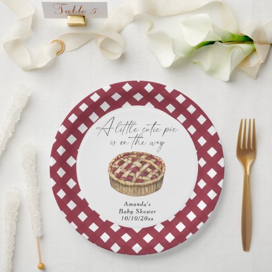 Aquarell Süßer Schatz Baby-Party Pappteller (Hochzeit)