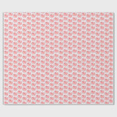 Aquarell Süßes Rosa Herz Geschenkpapier (Flach)