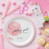 Aquarell Sweet Bow Cotton Candy Baby Dusche Pappteller (Party)