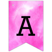 Aquarell-tadelloses Aqua und rosa Geburtstag Wimpelkette (Zweite Fahne)