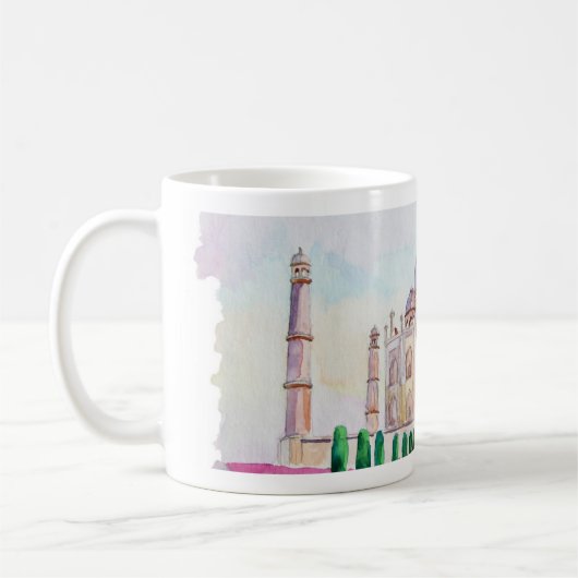 Aquarell Taj Mahal Kaffeetasse (Links)