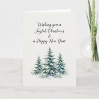 Aquarell-Tannen-Weihnachtskarte