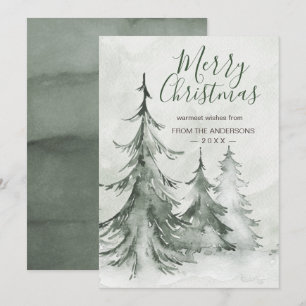 Aquarell-Tannen Winter, Weihnachtsfeier Feiertagskarte