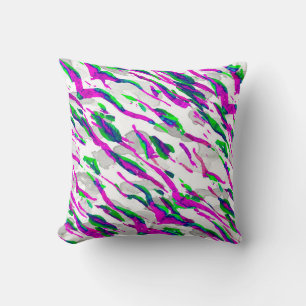 Aquarell-Tarnmuster-Design. Abstrakte Safari-Kache Kissen