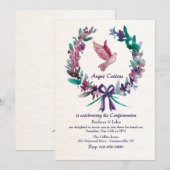 Aquarell-Tauben-religiöse Einladung (Vorne/Hinten)