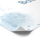 Aquarell Teddy Bear Baby Dusche Willkommen Poster (Ecke)