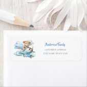 Aquarell-Teddybär-Flugzeug (Insitu)