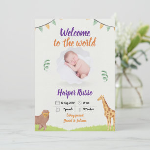 Aquarell-Teddybär-Heißluftballon-Baby-Party Einladung