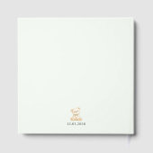 Aquarell-Teddybär Salbeigrün Gästebuch (Rückseite)