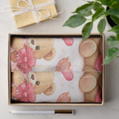 Aquarell-Teddybär-Valentinstag-Muster Seidenpapier (Geschenk)