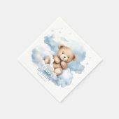 Aquarell-Teddybär-Wolken Serviette (Ecke)