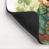 Aquarell-Teddybär zum St. Patrick's Day Mousepad (Ecke)