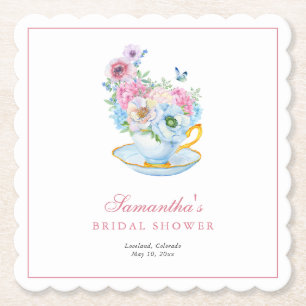 Aquarell-Teeparty-Braut-Shower Untersetzer