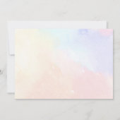 Aquarell-Teeparty-Garten-Frühlingsblumen-Geburtsta Einladung (Rückseite)