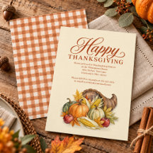 Aquarell Thanksgiving Herbst Füllhorn
