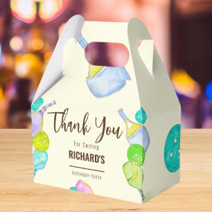 Aquarell-Thema Pickleball-Sport Geburtstagsfeier Geschenkschachtel