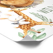 Aquarell Tierbaby Erstgeburt minimal Poster (Ecke)