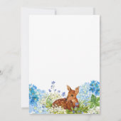Aquarell Tiere Flora Babydusche Einladung (Rückseite)
