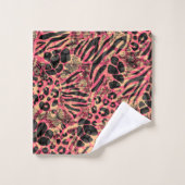 Aquarell Tiersafari Badhandtuch Set (Waschlappen)