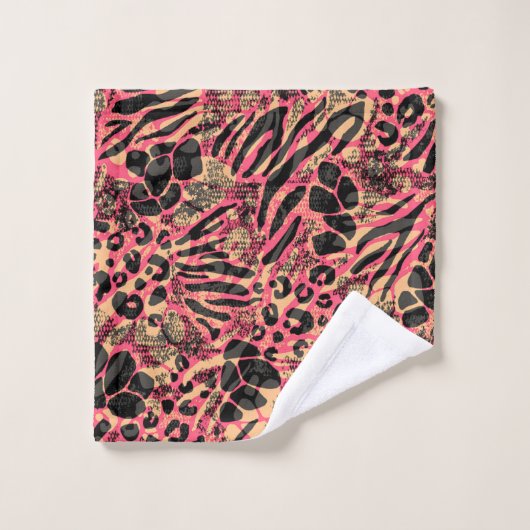 Aquarell Tiersafari Badhandtuch Set (Waschlappen)