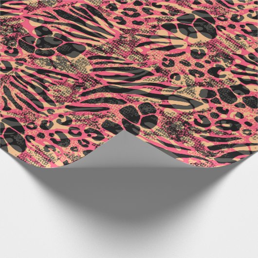 Aquarell Tiersafari Geschenkpapier (Ecke)