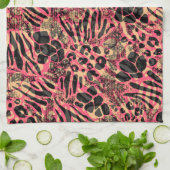 Aquarell Tiersafari Geschirrtuch (Gefaltet)