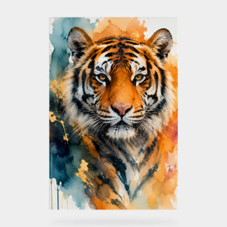 Aquarell-Tiger-Acryl-Schild Acrylschild