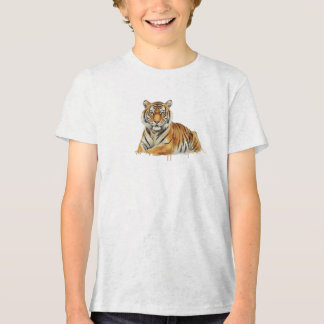 Aquarell-Tiger-Illustration – Majestätische Wildti Tri-Blend Shirt