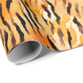 Aquarell-Tigerstreifen Geschenkpapier (Rolleneckpunkt)