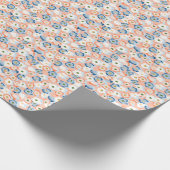 Aquarell Tinte Blume: Vintages Muster Geschenkpapier (Ecke)