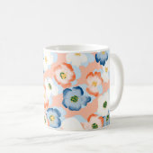 Aquarell Tinte Blume: Vintages Muster Kaffeetasse (VorderseiteRechts)