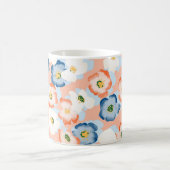 Aquarell Tinte Blume: Vintages Muster Kaffeetasse (Mittel)