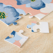 Aquarell Tinte Blume: Vintages Muster Puzzle (Seite)