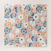 Aquarell Tinte Blume: Vintages Muster Puzzle (Horizontal)
