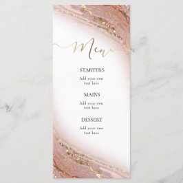 Aquarell-Tinten-Marmor-Menü Menükarte