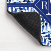 Aquarell-Tinten-Muster des Monogramm-| Mousepad (Ecke)