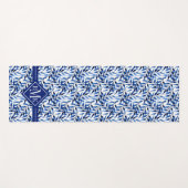 Aquarell-Tinten-Muster des Monogramm-| Yogamatte (Vorderseite (Horizontal))