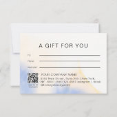 Aquarell-Tinten-QR-Code-Geschenkgutschein (Rückseite)