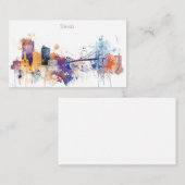 Aquarell-Toledo-Stadt-Skyline Visitenkarte (Vorne/Hinten)