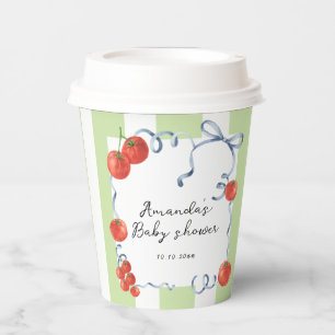 Aquarell-Tomaten-Baby-Party  Pappbecher