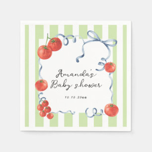 Aquarell-Tomaten-Baby-Party Serviette
