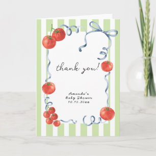 Aquarell-Tomaten-Baby-Shower-Dankeschön Dankeskarte