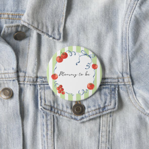 Aquarell-Tomaten-Baby-Shower-Mama-wird-es Button