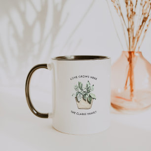 Aquarell-Töpfchen-Pflanze Personalisierter Kaffeeb Tasse