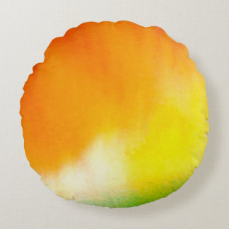 Aquarell-transparent-Malereieffekt Rundes Kissen