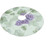 Aquarell-Trauben, Frucht nahtloses Muster. Polyester Weihnachtsbaumdecke (Schrägansicht)