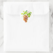 Aquarell-Traubenstrauß-Botanik-Gemälde Runder Aufkleber (Tasche)