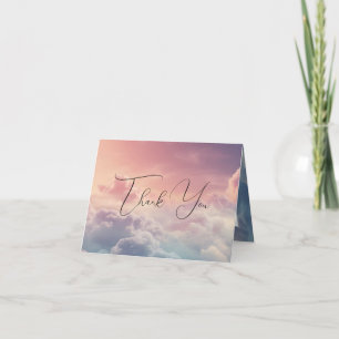 Aquarell traumhafter Sonnenuntergang Cloud 9 Dankeskarte