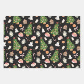 Aquarell Treegeschenke Süßigkeiten Cane Weihnachts Geschenkpapier Set (Vorderseite 2)